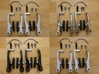 Fahrrad Bremse V-Brake Satz  Aluminium weiß,silber,schwarz 1x Fahrrad Bremsenset