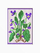 Violets~Beaded Banner Pattern Only
