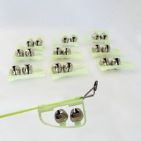 10x Aalglocken Doppel Angel Glocke Glocken Glöckchen Knicklichthalter Bißanzeige