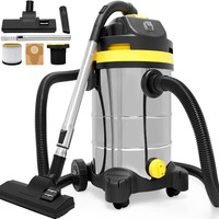 Staubsauger Nass Trocken Sauger Industriestaubsauger 30L Edelstahl 1800W + Düsen