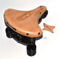 Sattel LEPPER Primus 214 Damen Ledersattel ,Federsattel Hollandsattel Natur