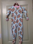 CARTER'S One Piece Flannel Blanket Monkey Footed Sleepers Size 4 Toddler 