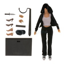1/6 Female Black Hoodie Sportswear Body Figure Fit 12" Phicen Head Sculpt