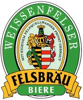 BIER AUFKLEBER / DECAL "WEISSENFELSER FELSBRÄU BRAUEREI"