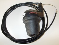 Shimano Nexus Dreh Schalthebel für 7  Gang - Nabe mit Zug, 1700mm schwarz