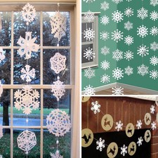 12 Pcs New Home Snowflake Christmas Ornaments Xmas Tree Hanging Decoration