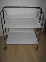 DINETT TEEWAGEN WEISS 70er Jahre Design vintage Barwagen Diner Cocktail