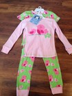 NEW Toddler Girl Gerber 4 Piece PJs Pajamas Pink & Green Bird Size 3T 4T