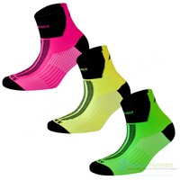 3 Paare More Mile Lumino Leicht Gepolstert Signalfarbe Sport Laufsocken Herren
