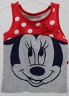 Disney Minnie Mouse Gray & Red Polka Dot Glitter Sleeveless Tank Top Size 24 mos
