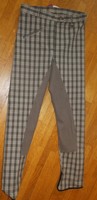  Cavallo Reithose Vollbesatz, karo, beige/Braun, 84, neu