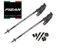 Fizan Compact - leichtester 3-teiliger Trekkingstock der Welt 158 gr schwarz Neu