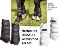 Norton Pro Dressur Gamaschen in schwarz, weiß oder braun, profi Gamasche *NEU