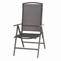 Elements Klappsessel Gartensessel Gartenstuhl verstellbar silber anthrazit NEU