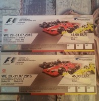 Formel 1 zwei Kinder Ticket Hockenheim 29.07-31.07 können übergeben werden