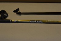 # 1 Paar Exel  Nordic Walking   Stöcke mit Asphaltpads, Black Poison NEU#