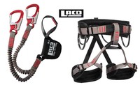 Klettersteigset LACD Via Ferrata Pro Evo + LACD Harness Start Klettergurt