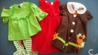 Lot toddler girls 24 mo Bonnie Baby Thanksgiving dress, red fancy dress, outfit