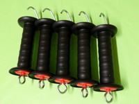 10 x Torgriffe schwarz Zugbegrenzung Weidezaun Pferde