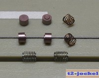 Für Slotcar Racing Modellbahn  -- 4 Motorkohlen + 4 Federn für Flachankermotor