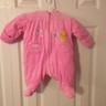 Disney Winnie the Pooh Baby Girl Pink Velour Hooded Snowsuit 0-3 Months g3