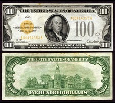 Fr. 2405 $100 1928 Gold Certificate Extra Fine