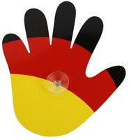 SCHEIBEN AUTO HAND MIT SAUGNAPF DEUTSCHLAND FAN ARTIKEL 
