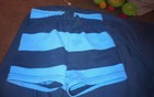 Boys Circo blue striped cotton shorts sz 12 mos drawstring soft comfy sweatshirt