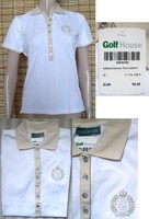 WEISSES POLOSHIRT - HALBARM - PIQUET - VALIENTE - GOLF HOUSE - NEU - GR. 38