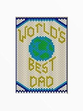 World'S Best Dad~Pony Bead Banner Pattern