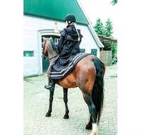 NEUHEIT! HKM REGENMANTEL SEATTLE - DUNKELBLAU - REITMANTEL MIT KAPUZE REGENJACKE