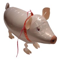 Folienballon Glücks-Schwein, Airwalker, 62 cm