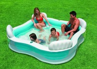Pool Planschbecken mit 4 Sitzecken 229 x 229 cm Neu