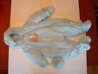 The Children's Place Baby Winter Snowsuit 6-9m Blue & Bear $40v Soft NWT New