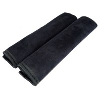 2x Gurtschoner aus ALCANTARA in Schwarz Gurtpolster für Sicheitsgurt Schulter