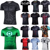 Batman Superheld Herren Kurzärmeliges T-shirt Trikot Läufer Fitnesstop