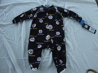 Pittsburgh Steelers Newborn  Infant Full Zip Footed Pajama Sleeper Coverall NWT