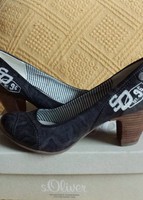 s oliver Pumps anthrazit grau Gr. 39 Neuwertig Blockabsatz