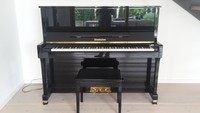 Klavier Wendel&Lung Modell 122 mit Klavierbank, schwarz poliert, gebraucht 