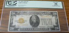 1928 $20 Gold certificate Pcgs Currency grade of 30 Very Fine