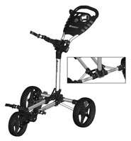 Fast Fold Flat Fold 3-Rad Trolley inkl. Tasche! Farbe: Silver, Neuheit 2016!