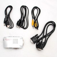 VGA zu Scart S-Video Konverter PC zu TV Cinch Beamer Adapter Kabel Umwandler