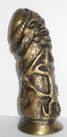 Phallus Penis Merkur, Erotik Nikolaus, Erotik Griff Bronze Zipfel, rar, 13cm