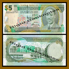 Barbados 5 Dollars, 2012, P-67 C, Prefix-G, Unc