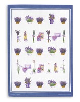 Kracht Geschirrtuch, Halbleinen bedruckt, Lavendelkörbchen, Format 50x70