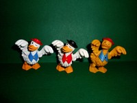 Werbefiguren Enten mit Hut Bully  80er Jahre 3 Varianten