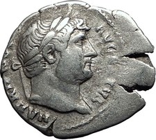 Hadrian 117-138AD Rare Silver Ancient Roman Coin Abundantia Prosperity i58510