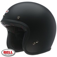 BELL CUSTOM 500 OPEN FACE VINTAGE MOTORCYCLE HELMET MATT BLACK + FREE CARRY BAG