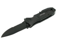 Walther Einhandmesser Black Tac Knife mit Spear-Point-Klinge & Glasbrecher