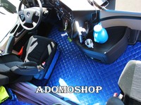 LKW Fußmatten für MERCEDES ACTROS MP4 Tunnelabdeckung Kunstleder LKW Leder Blau